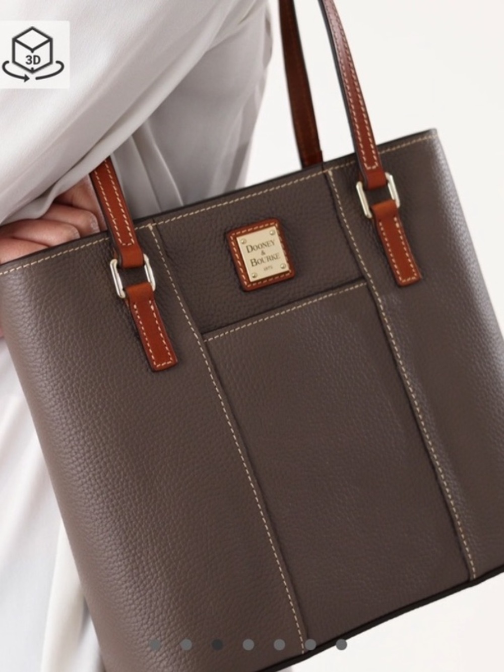 Dooney & Bourke Pebble Grain Small Lexington Tote — Dark Brown !!